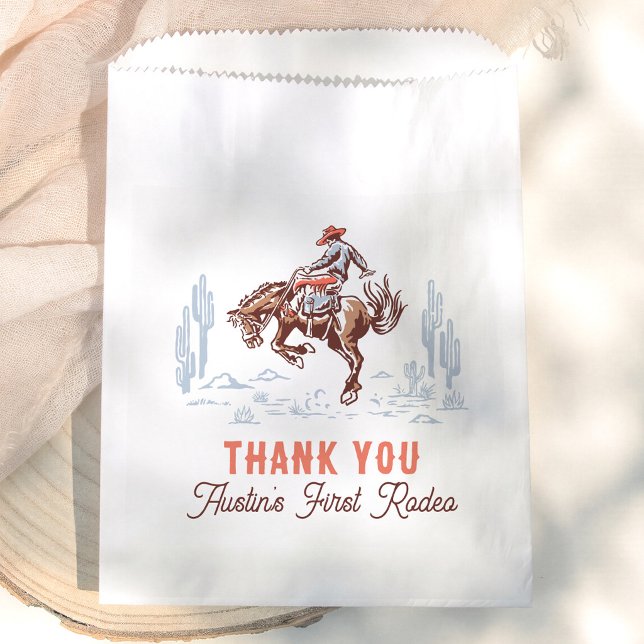Erster Rodeo-Cowboy 1. Geburtstag Dankeschön Geschenktütchen (Von Creator hochgeladen)