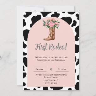 Erster Rodeo Geburtstag, Cowgirl einladen Einladung