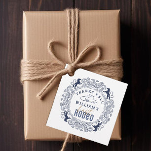Erster Rodeo Geburtstag Danke Ihnen für Tags - Wes Geschenkanhänger