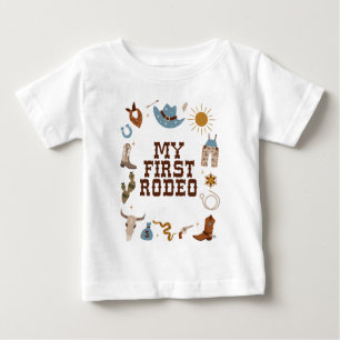 Erster Rodeo Western Cowboy 1. Geburtstag Baby T-shirt