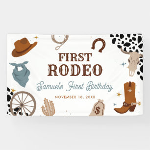 Erster Rodeo Western Wild West Boy Erster Geburtst Banner