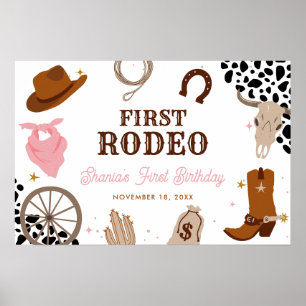 Erster Rodeo Western Wild West Girl Poster