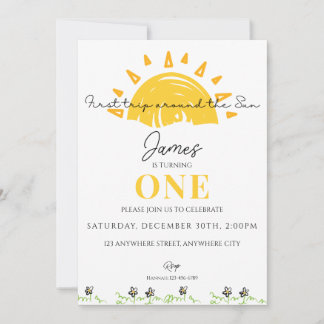 Erster Rundgang durch das sonnige 1. Party Einladung