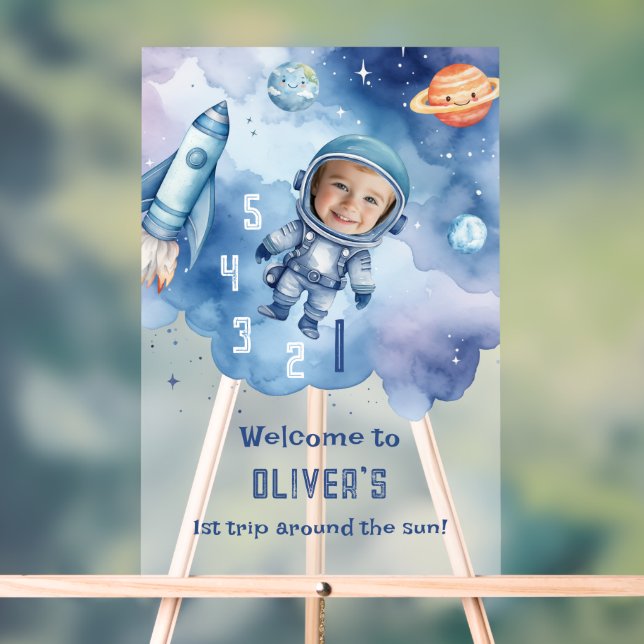 Erster Rundgang durch die Sonne Weltraum Willkomme Acrylschild (Neutral)