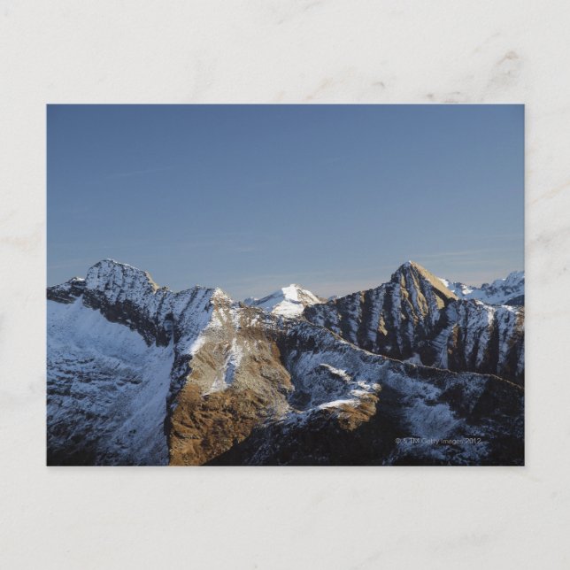 Erster Schnee auf den Bergen Postkarte (Vorderseite)