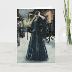 Erster Schnee Feiertagskarte