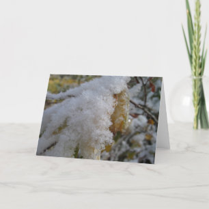 Erster Schnee Feiertagskarte
