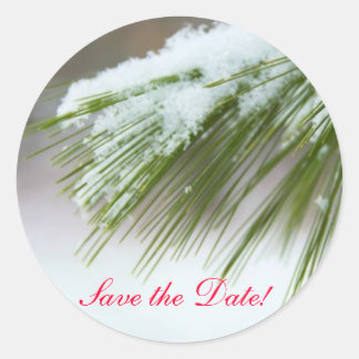 Erster Schnee Runder Aufkleber