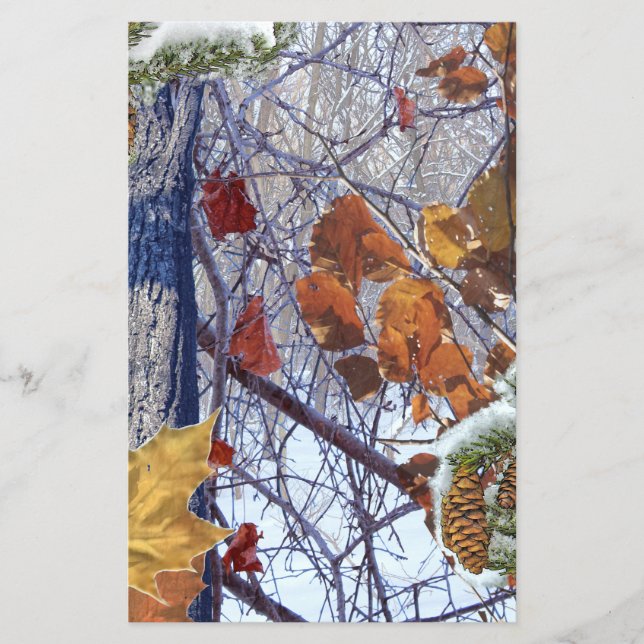 Erster Schnee Winter-Tarnmusterdruck Flyer (Vorne)