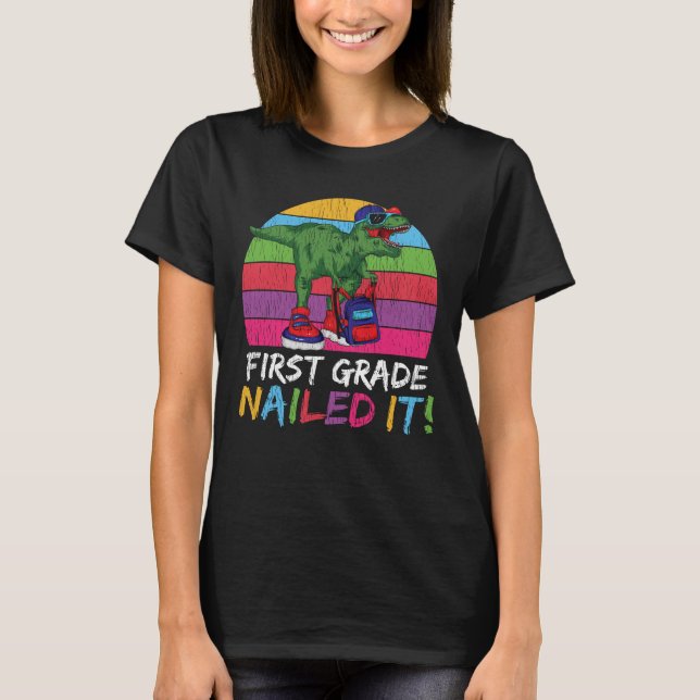 Erster Schullehrer Kinder Squad Dinosaurier T-Shirt (Vorderseite)