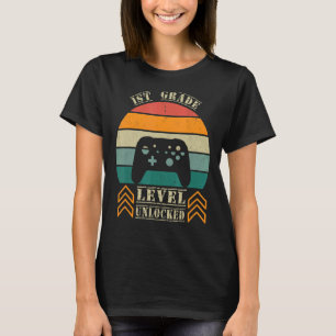 Erster Schultag 1. Klasse unverschlossenes Retro T-Shirt