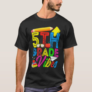 Erster Schultag 5. Klasse Vibes zurück zur Schule T-Shirt