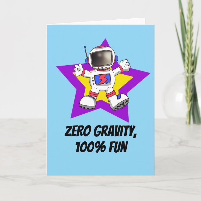 Erster Schultag - Astronaut Karte (Vorderseite)