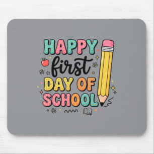 Erster Schultag Bleistift Hemd Süß Zurück zur Schu Mousepad