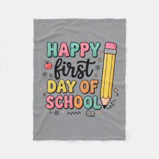 Erster Schultag Bleistift-Shirt Süß Zurück zur Sch Fleecedecke