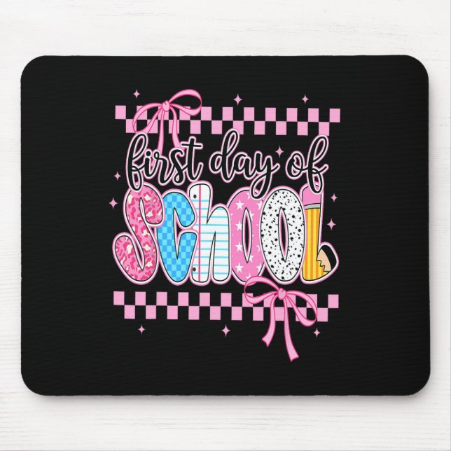 Erster Schultag Blumenstrauß für Lehrer  Mousepad (Vorne)