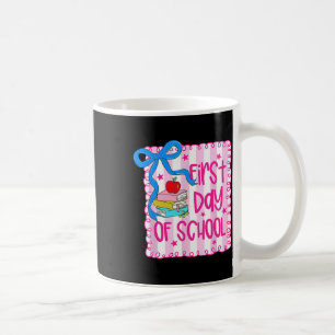 Erster Schultag Coquette Mädchen Bleistift Zurück Kaffeetasse