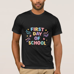 Erster Schultag Cute 3D Pastell T-Shirt
