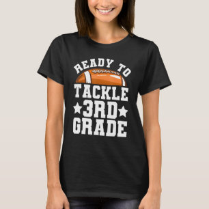 Erster Schultag der dritten Klasse, vorbereitet, u T-Shirt