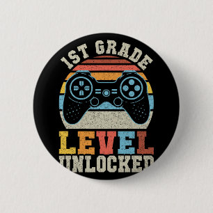 Erster Schultag des ungesperrten Gamers Button