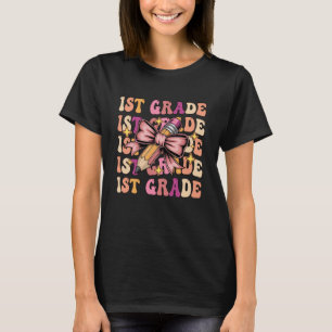Erster Schultag Erste Klasse Mädchen Kokette Schle T-Shirt