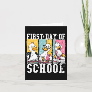 Erster Schultag Gans Karte