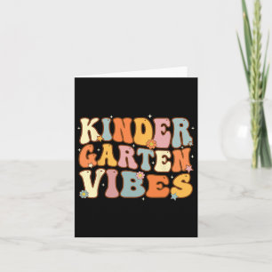 Erster Schultag Kindergarten Vibes Studentenlehrer Karte