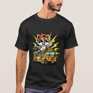 Erster Schultag Lehrer Kinder Waschbär Zurück zur  T-Shirt