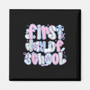 Erster Schultag Lustig Zurück zur Schule Schüler T Magnet