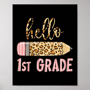 Erster Schultag Mädchen Zurück zur Schule Hölle Poster