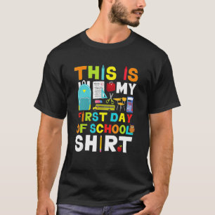 Erster Schultag Mädchen zurück zur Schule T-Shirt