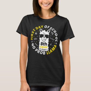 Erster Schultag Nr. ProbLLAMA 8. Klasse LLAMA T-Shirt