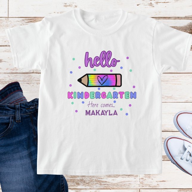 Erster Schultag Personalisierter Kindergarten T-Shirt (Von Creator hochgeladen)