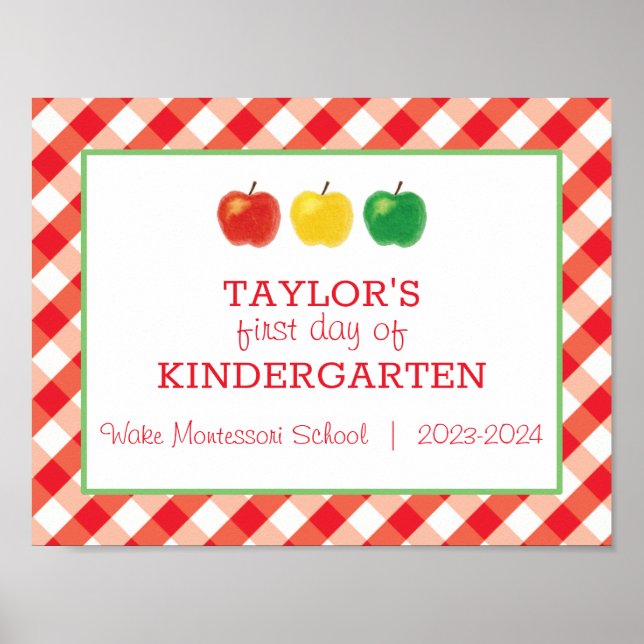 Erster Schultag Poster (Vorne)