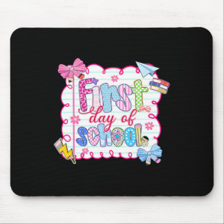 Erster Schultag Preppy Coquette Bow CK Zur Schule Mousepad