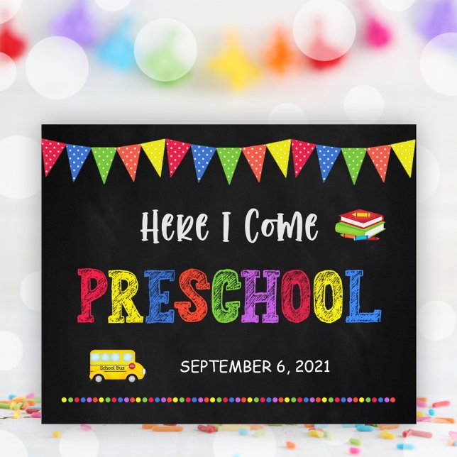 Erster Schultag | Preschool Poster (First Day Of School Sign | Preschool Poster)