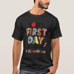 Erster Schultag Schulkrankenschwester Leopard Zurü T-Shirt