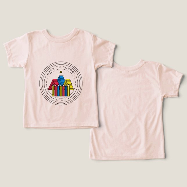 Erster Schultag Shirt | Buchberg Bleistift F (Design Vorderseite & Rückseite)
