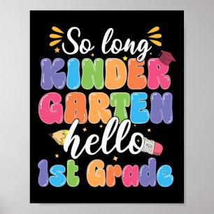 Erster Schultag Tschüss Kindergarten Hallo 1. Poster
