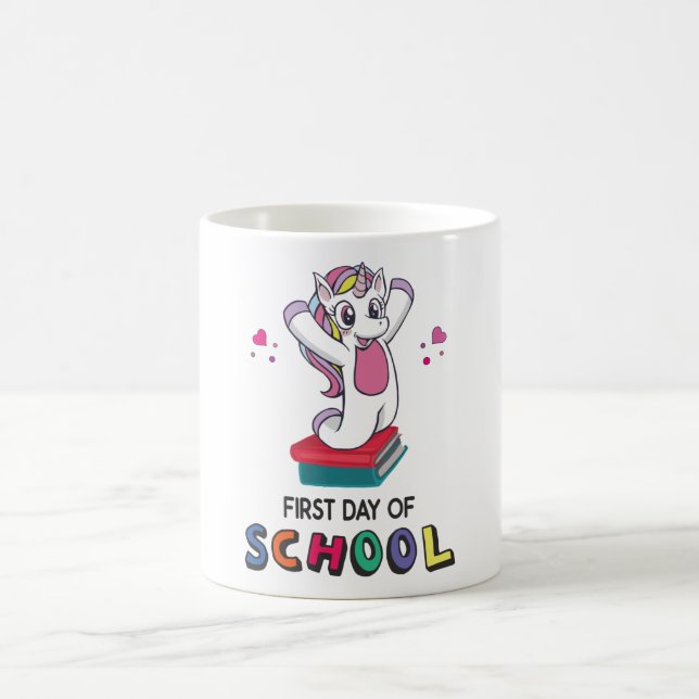 Erster Schultag Unicorn Kaffeetasse (Mittel)
