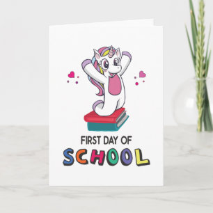 Erster Schultag Unicorn Karte