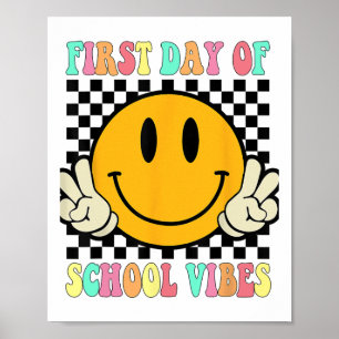 Erster Schultag Vibes Shirt Lehrer Kinder Ck T Poster
