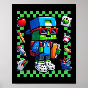 Erster Schultag zurück zu den Schulspielern Jungs Poster