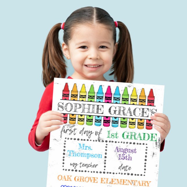 Erster Schultag, Zurück zur Schule 1. Schultag Fotodruck (Von Creator hochgeladen)