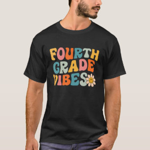 Erster Schultag zurück zur Schule Vierte Klasse V T-Shirt