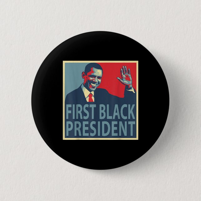 Erster schwarzer Präsident Obama 44 Button (Vorderseite)