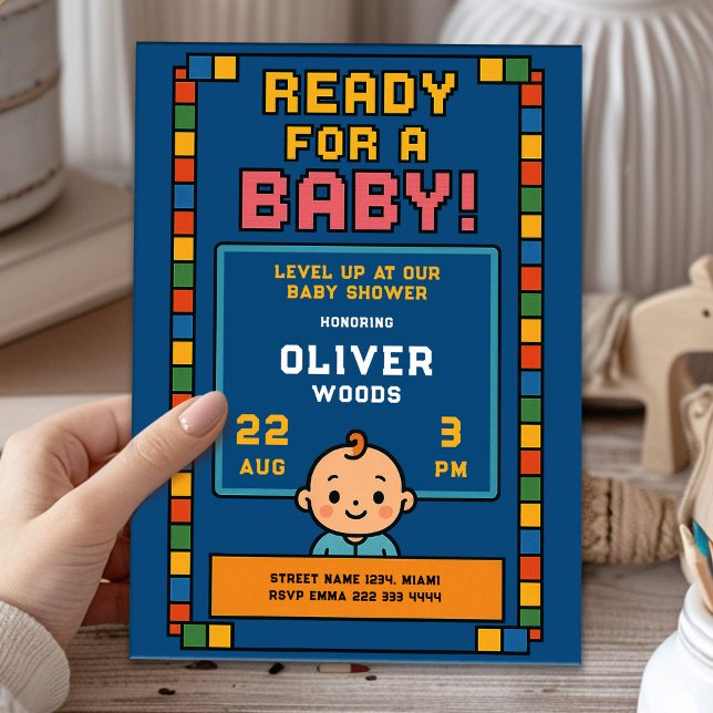 Erster Spieler: Baby Arcade Bash Einladung (Von Creator hochgeladen)