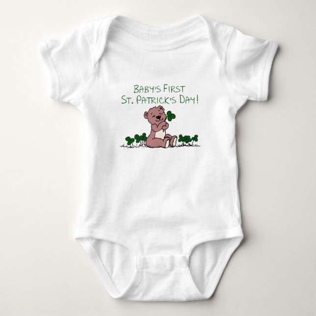 Erster St. Patrick's Day Baby Strampler (Vorderseite)