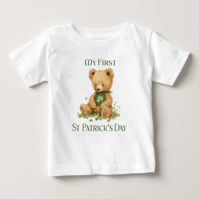 Erster St. Patrick's Day Baby T-shirt (Vorderseite)