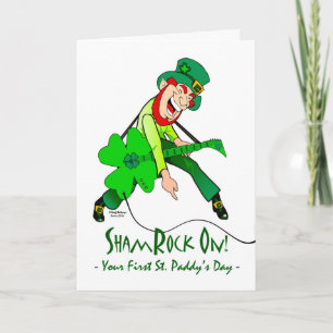 Erster St. Patrick's Day, Rock Star Leprechaun Karte